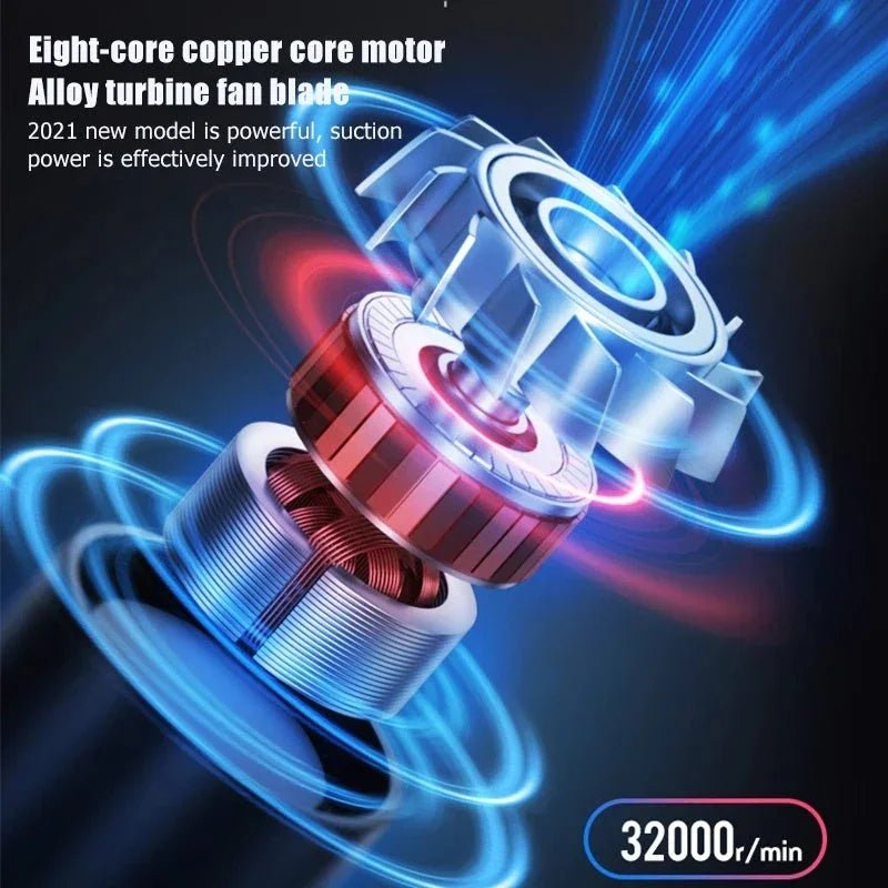 Car Vacuum Cleaner Wireless Rechargeable High - power Powerful Small Mini Portable - Urban Muse