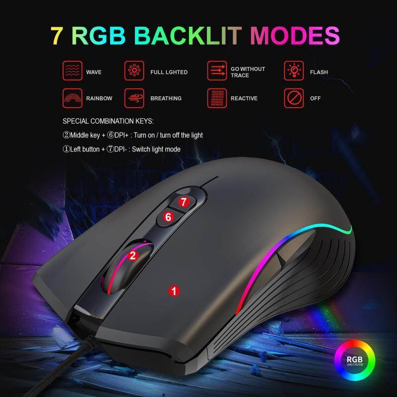 Glowing Gaming Mouse Gaming Wired Mouse - Urban Muse 