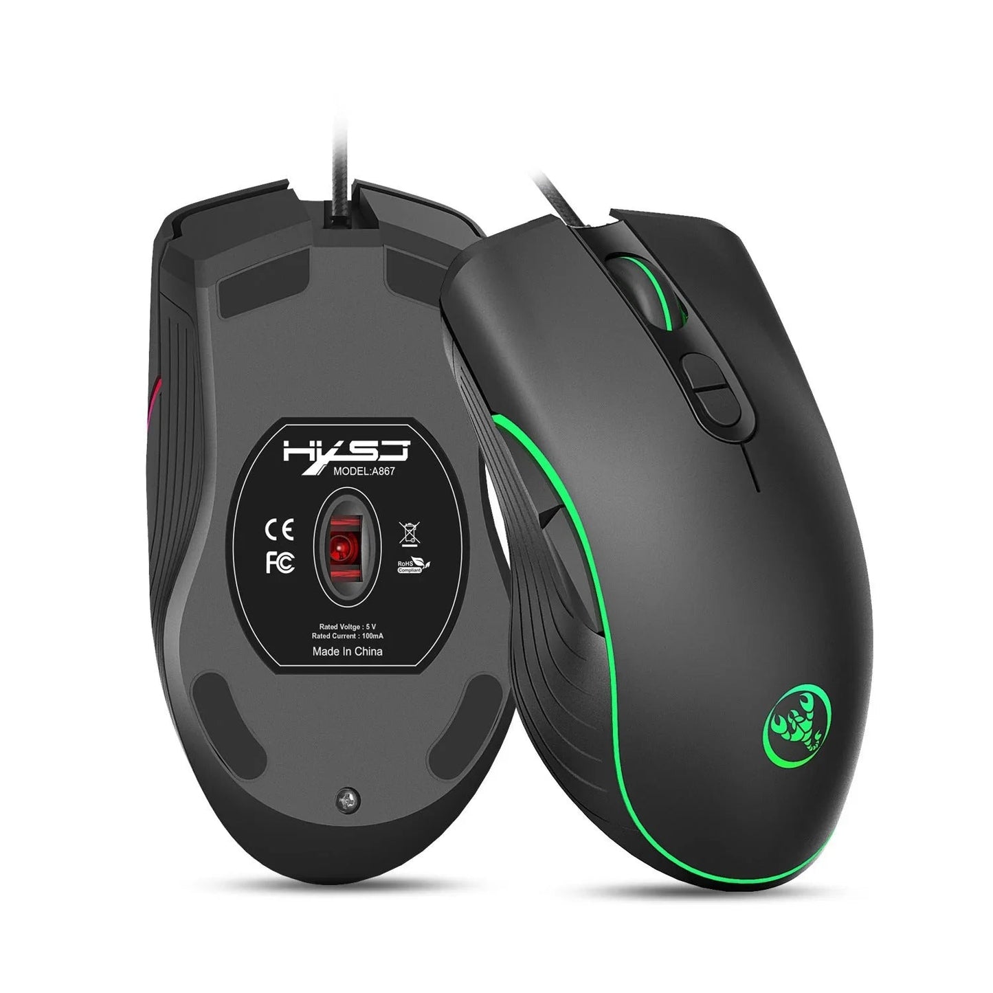 Glowing Gaming Mouse Gaming Wired Mouse - Urban Muse 