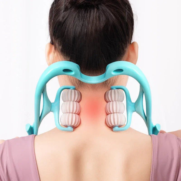 Multifunctional Manual Six - wheel Neck Massager Massage Relieve Roller Massage Tool - Urban Muse