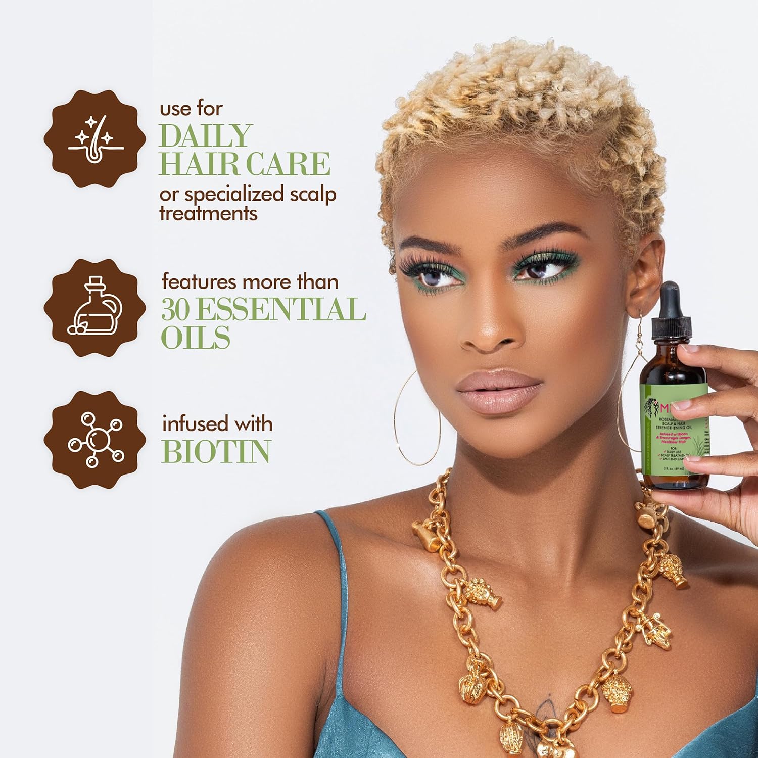 Rosemary Mint Scalp & Hair Strengthening Oil - Urban Muse 